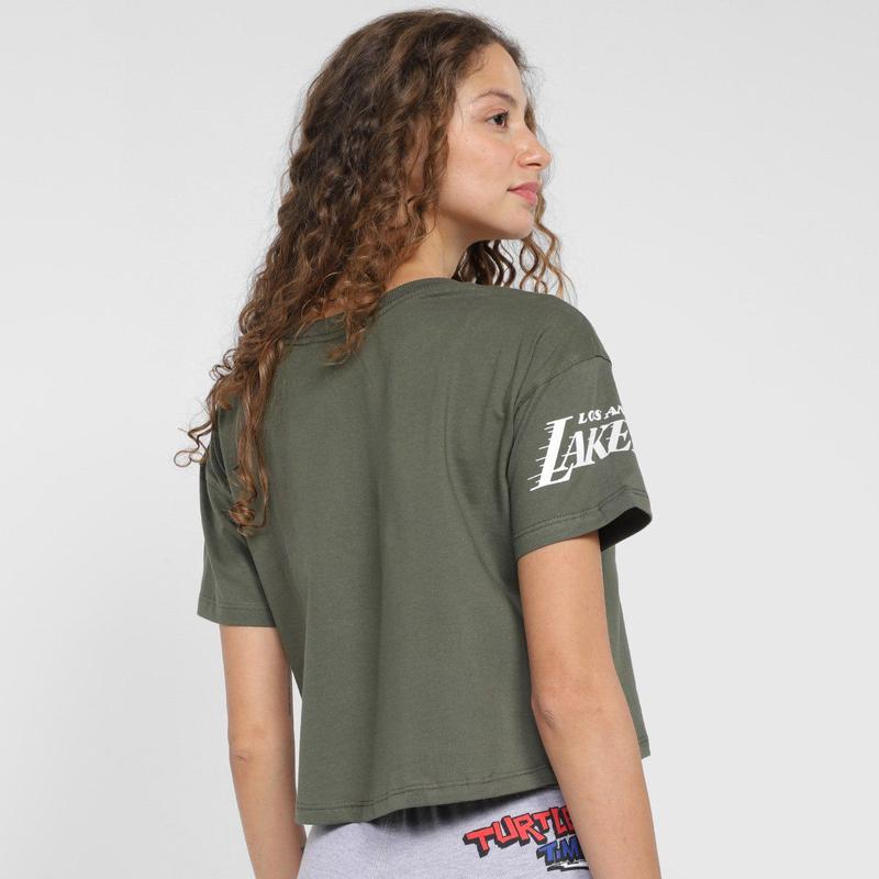 Cropped NBA La Lakers As Tartarugas Ninjas Feminino - Camisa e